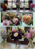 the flowers in church & on the tables were 'jars of garden flowers' from our gardens