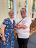 Marion with James (church warden of Heckfield)
