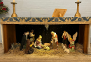 The nativity scene at St John's after the Crib Service