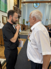 Dominic and Martin, preparing for the service